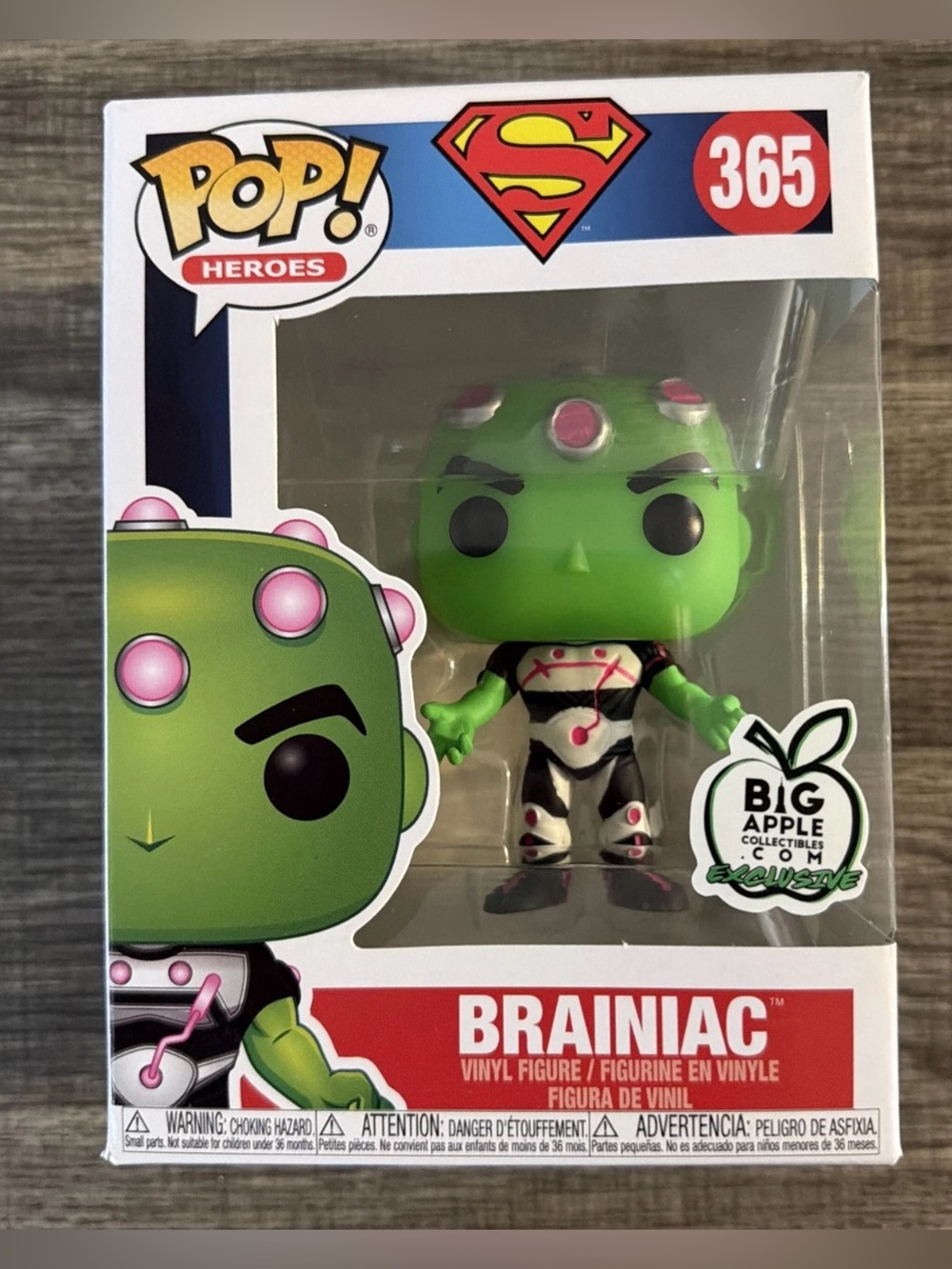 Funko Pop DC Super Heros Brainiac 365 Big Apple Collectibles Exclusive